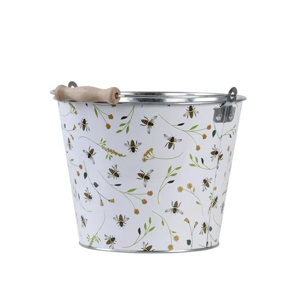 Méhecske mintás fém vödör, 5 literes 