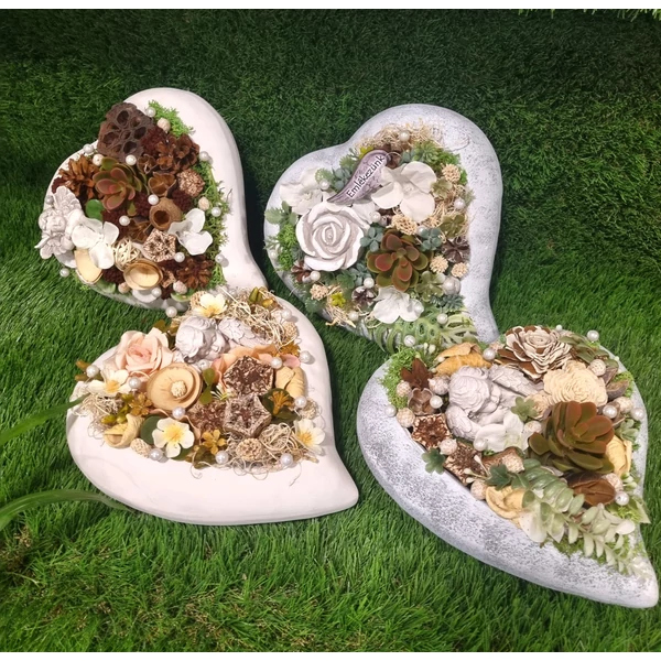 Kegyeleti dísz szivecskés extra