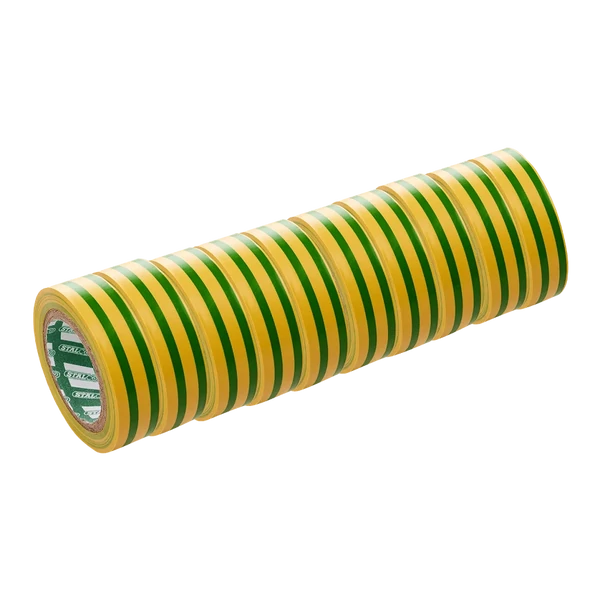 Szigetelőszalag 19 mm x 20 m  zöld-sárga