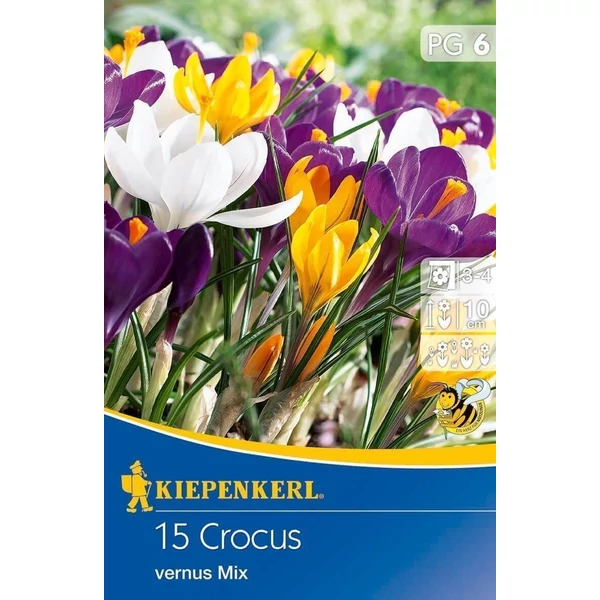 Kiepenkerl Crocus vernus Großblumiger Mix vegyes nagyvirágú 15db