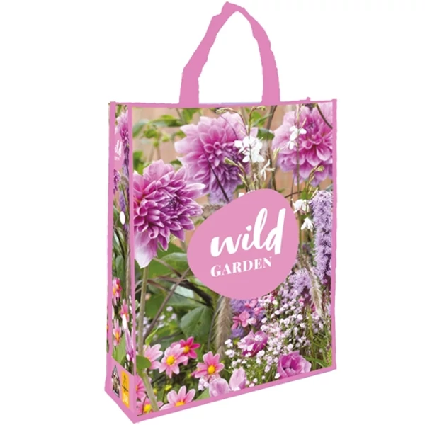 Jub shopping táska Wild garden pink  - táska virághagymákkal 