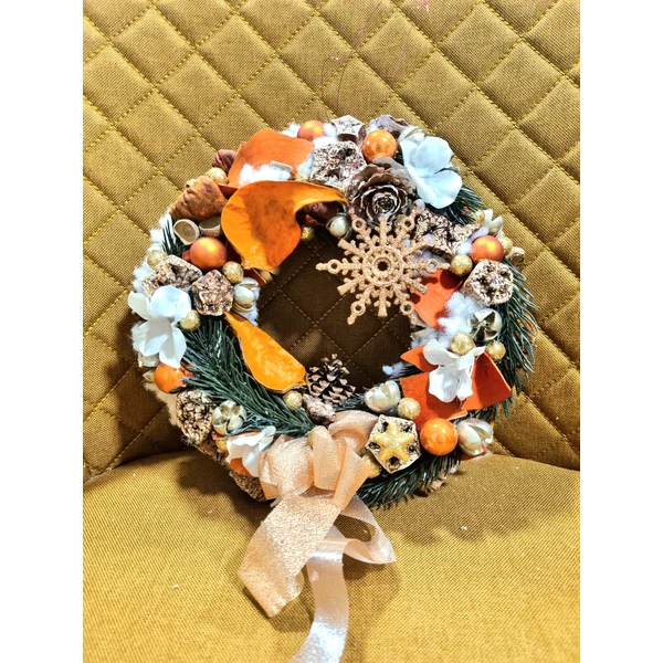 Karácsonyi ajtódísznarancs bronz