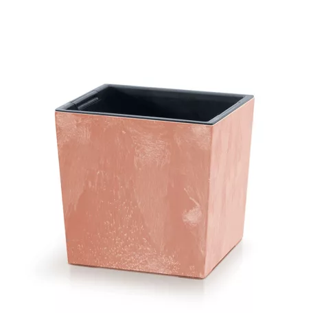 Urbi Square Low Beton Effect-Terracotta Virágcserép 30cm