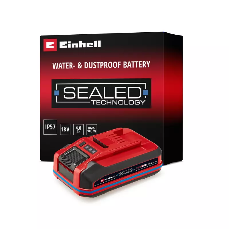 Einhell SEALED PCX Plus A1 por és vízálló akku, 18V, 4.0Ah 