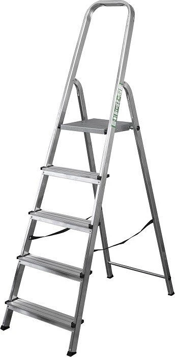 Háztartási Alu Létra,5 fokos 4+1 fellépő max 120kg