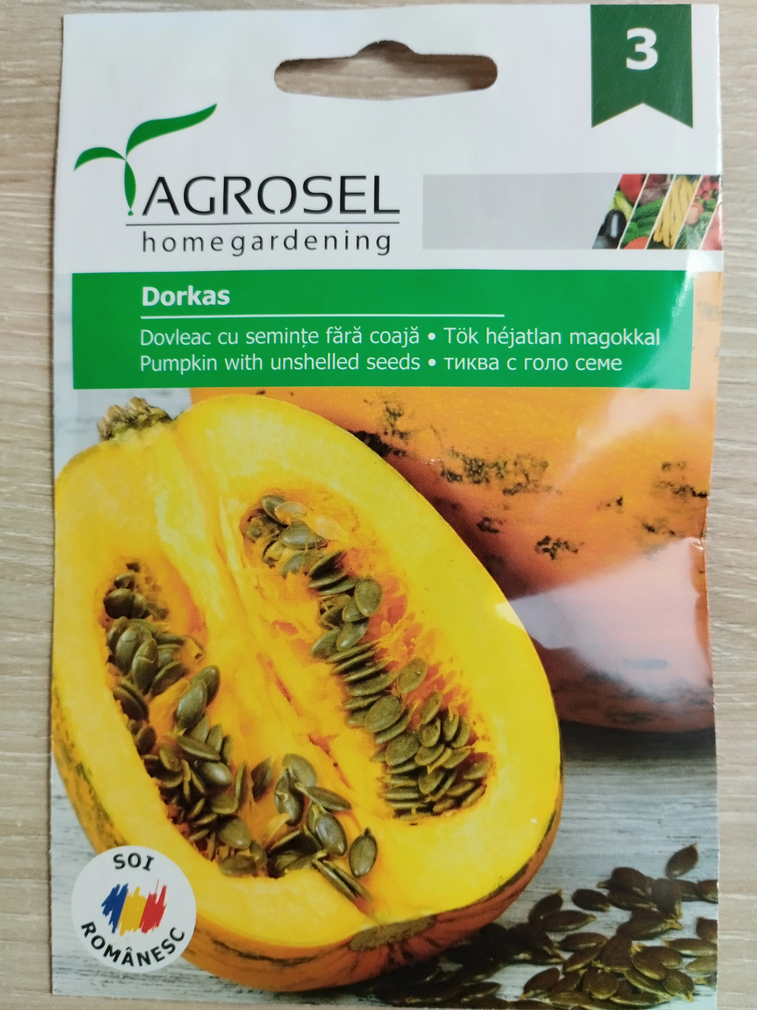 Agrosel Dorkas tök héjatlan magokkal