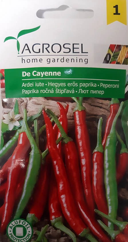 Agrosel De Cayenne Hegyes Erős Paprika ~45 szem