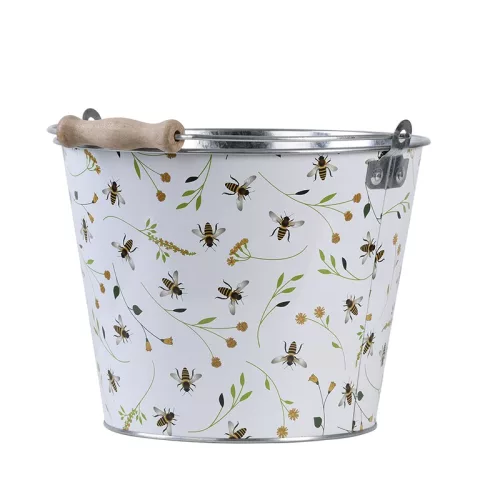 Méhecske mintás fém vödör, 5 literes 