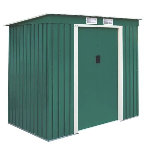 Nortene-Catral Metalshed Creta kerti fém tároló ház zöld 2,16 x 1,71 x 1,30 m