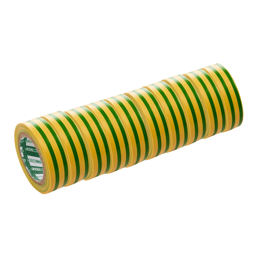 Szigetelőszalag 19 mm x 20 m  zöld-sárga