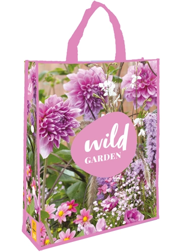 Jub shopping táska Wild garden pink  - táska virághagymákkal 